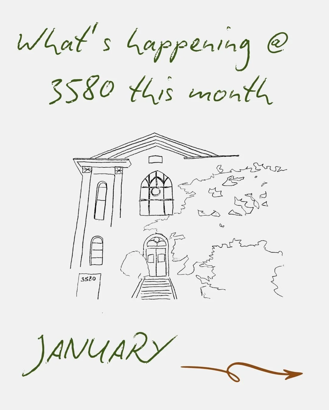 January at 3580 - remix
Upside-down adventures, mindful movement, and creative flow:
🧘&zwj;♂️ Sensework Yoga
💆&zwj;♀️ Partnered Massage &amp; Communication Workshop
✏️ Sketch Club + Stretch &amp; Sketch
🌿 Weekly Safta Classes
🌊 Monthly Sound Ocea