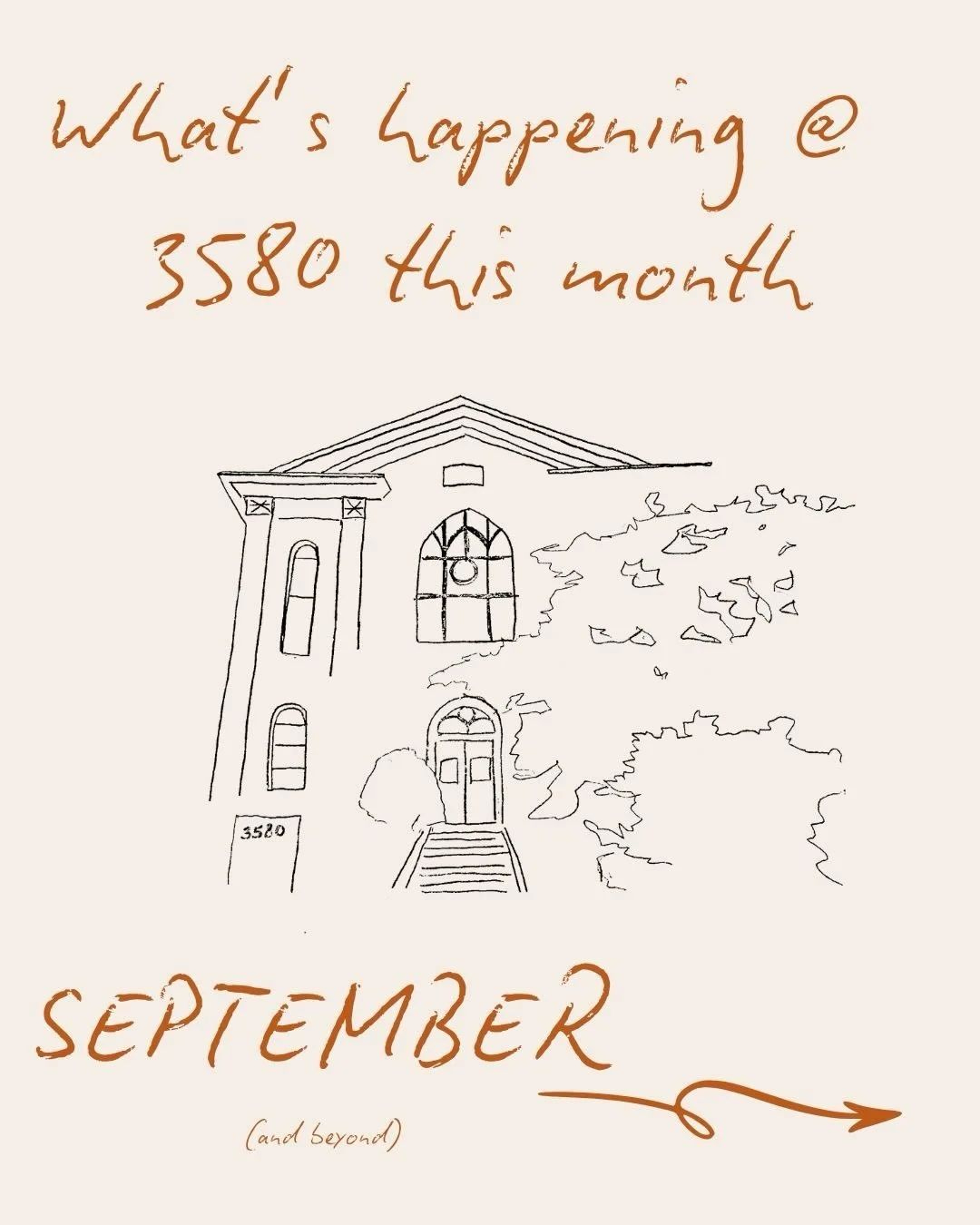 September at 3580 🍂🌱

This month, we&rsquo;re officially celebrating the opening of Martin Healing Sanctuary.

Join us September 19 for an afternoon exploring the future of mental health and healing - bringing medicine, psychotherapy, the body, and