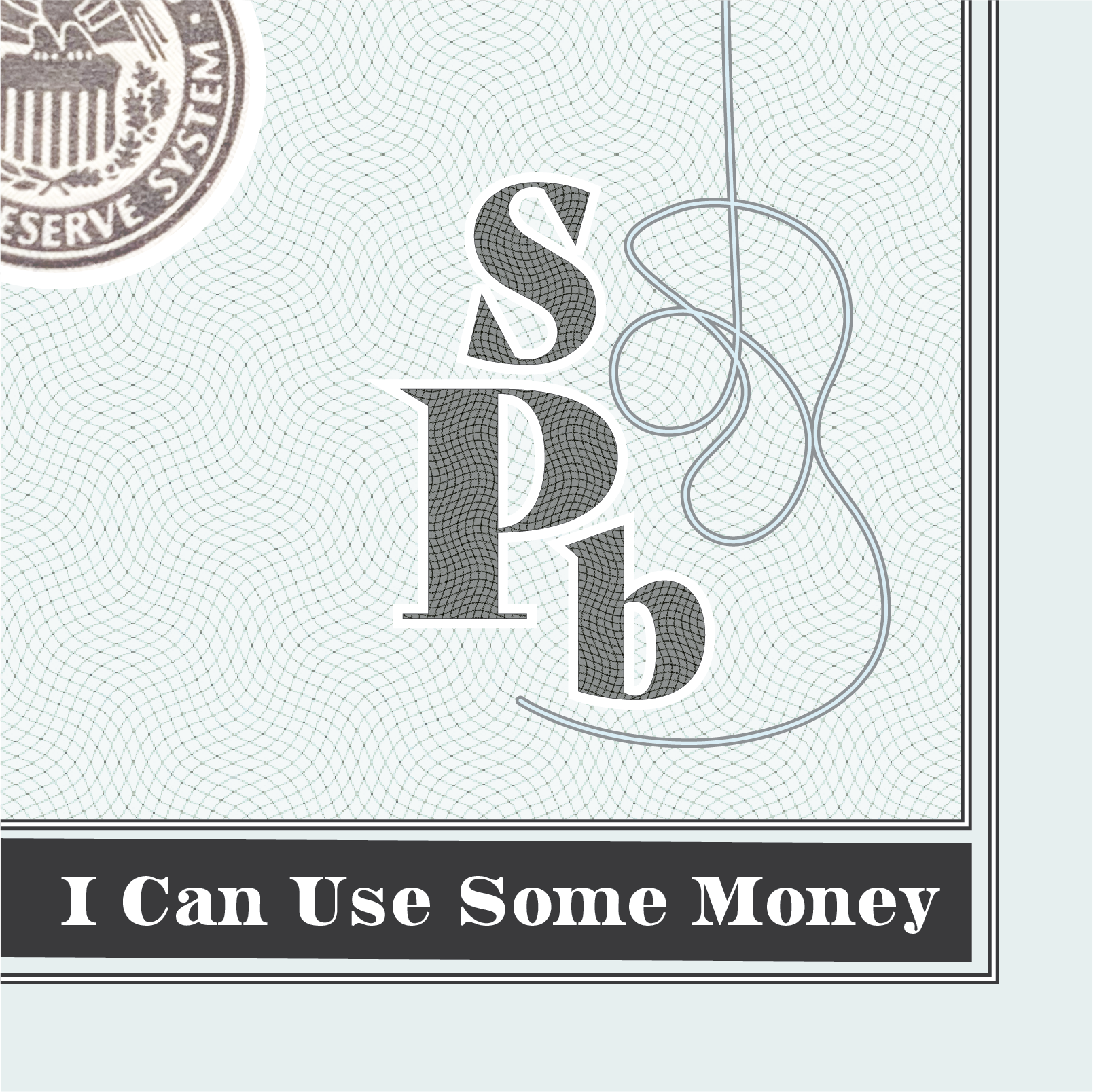 Abstract design with overlapping colorful text 'Zoom' repeated multiple times, featuring yellow, pink, and blue letters with 'Stevepearl Band' written above in black letters and a wavy line graphic.