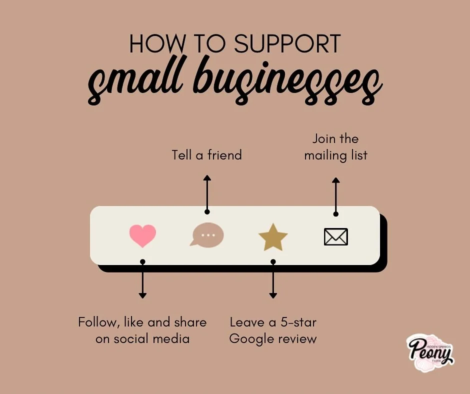 Thank you to all who support us and the other small and local businesses trying to make it in a big box world!