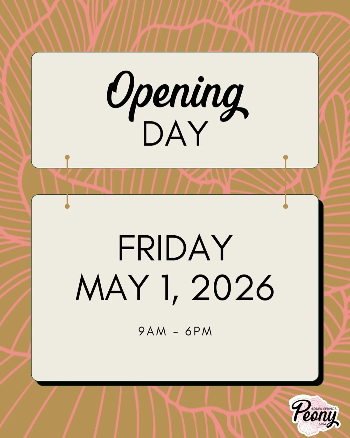 Mark your calendars&hellip; opening day on the peony farm is Friday, May 1!