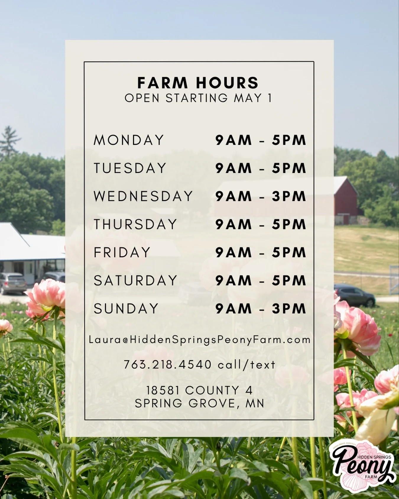 Opening day for the 226 season: May 1!