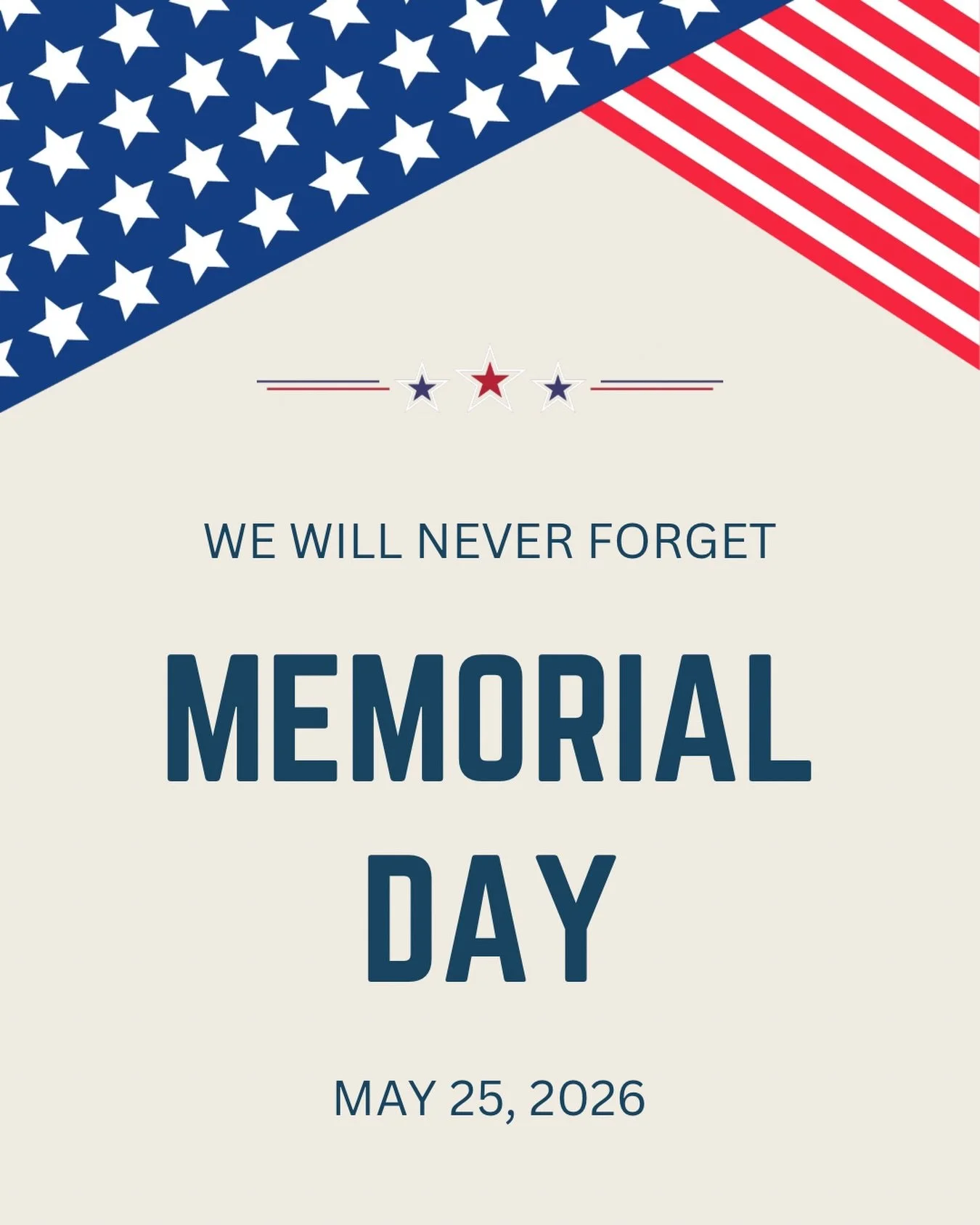 Today we remember and thank those who made the ultimate sacrifice for us and for our country.