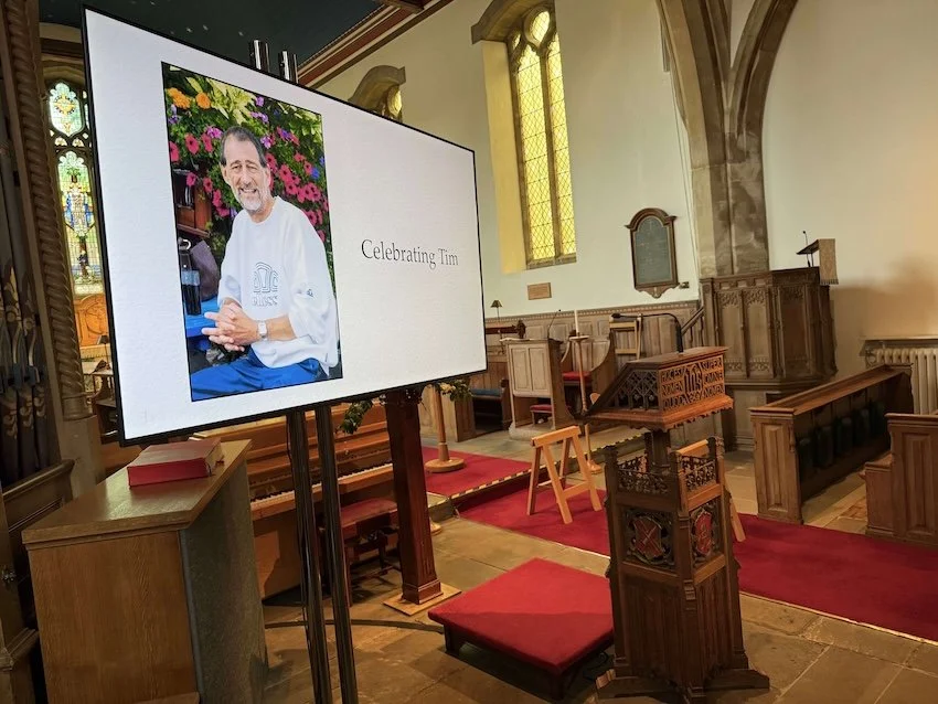 Screen Hire for a Funeral