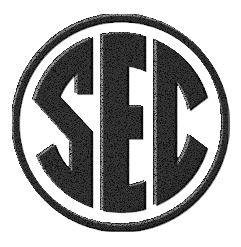 Embossed SEC logo on a dark background