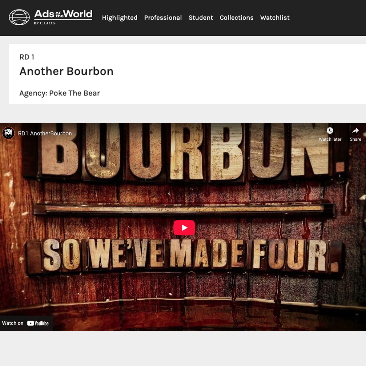 Image with the text 'Bourbon so we've made four' on a wooden background