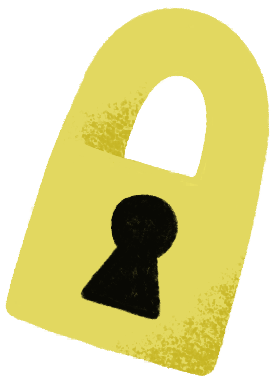 Illustrated icon of a padlock