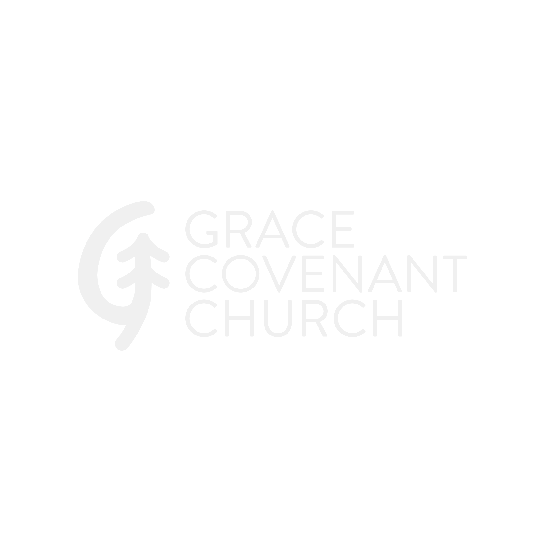 Grace Covenant Church logo with stylized tree design on black background.