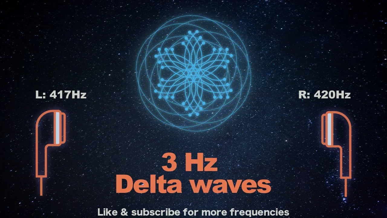 3Hz - Delta | 417Hz & 420Hz  Binaural beat | For instant relaxing, meditation and sleep.