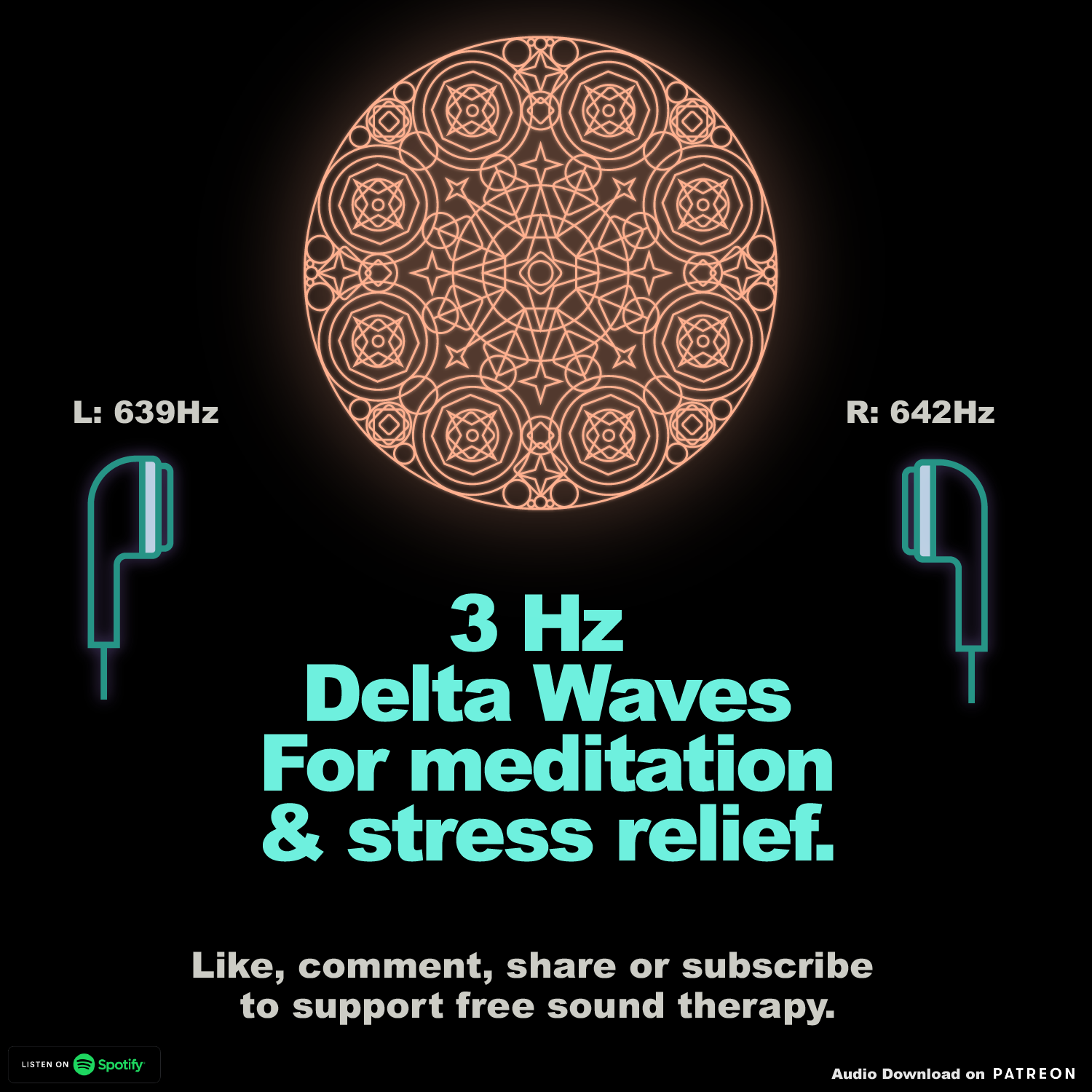 3Hz Delta Binaural beat with 639Hz & 642Hz | For meditation & fast relaxation. | Binaural ASMR Frequency episode artwork