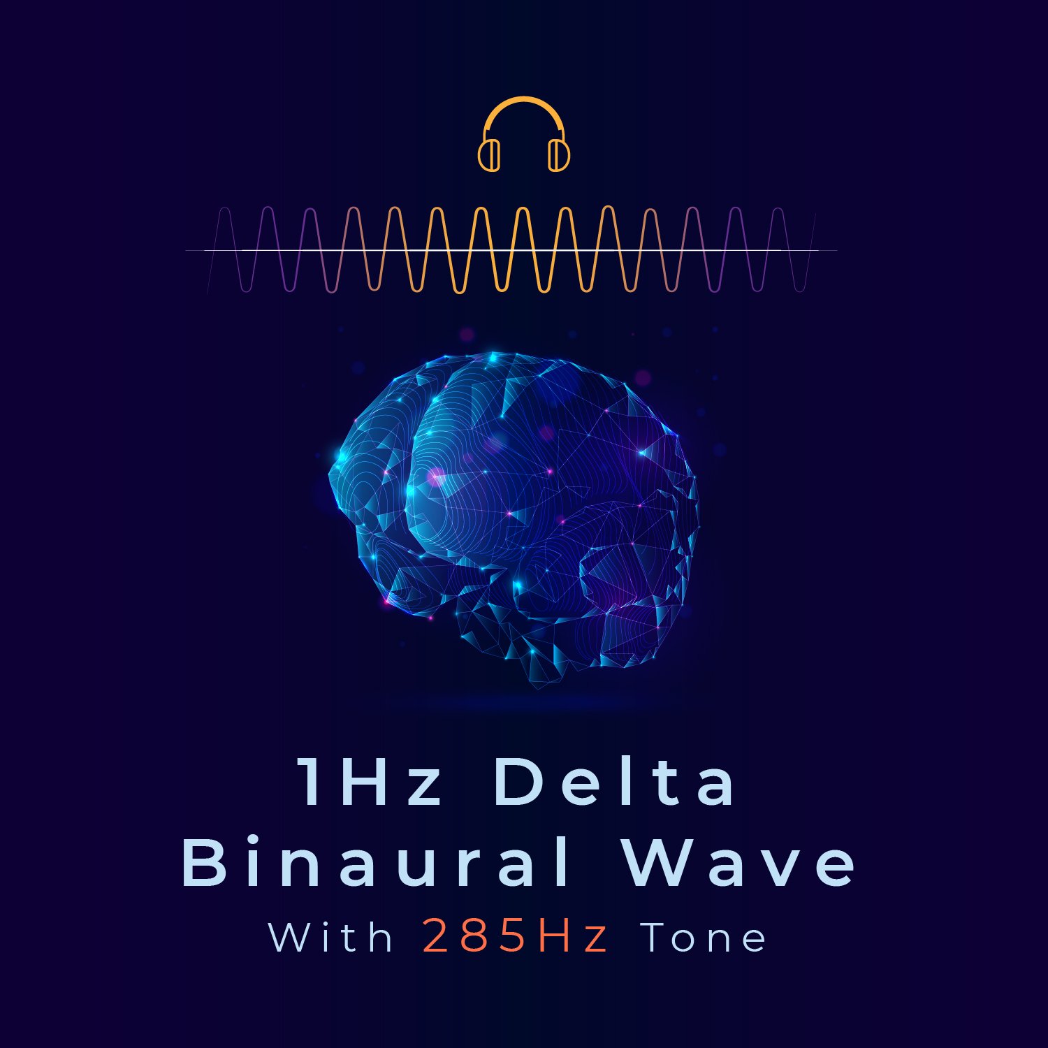 1Hz Delta Binaural Beat & 285Hz Frequency | Ultimate Deep Sleep & Body Restoration Frequency | Binaural ASMR