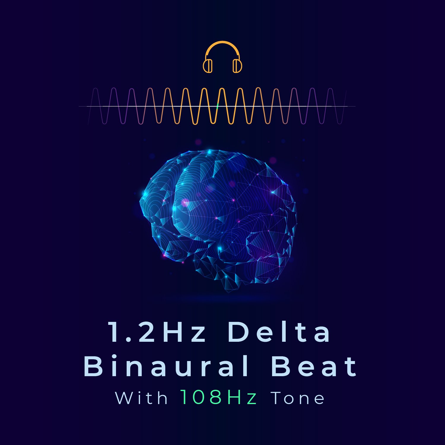 1.2Hz Delta Binaural Beat & 108Hz Carrier Tone: Ultimate Sleep Aid & Stress Relief | Binaural ASMR