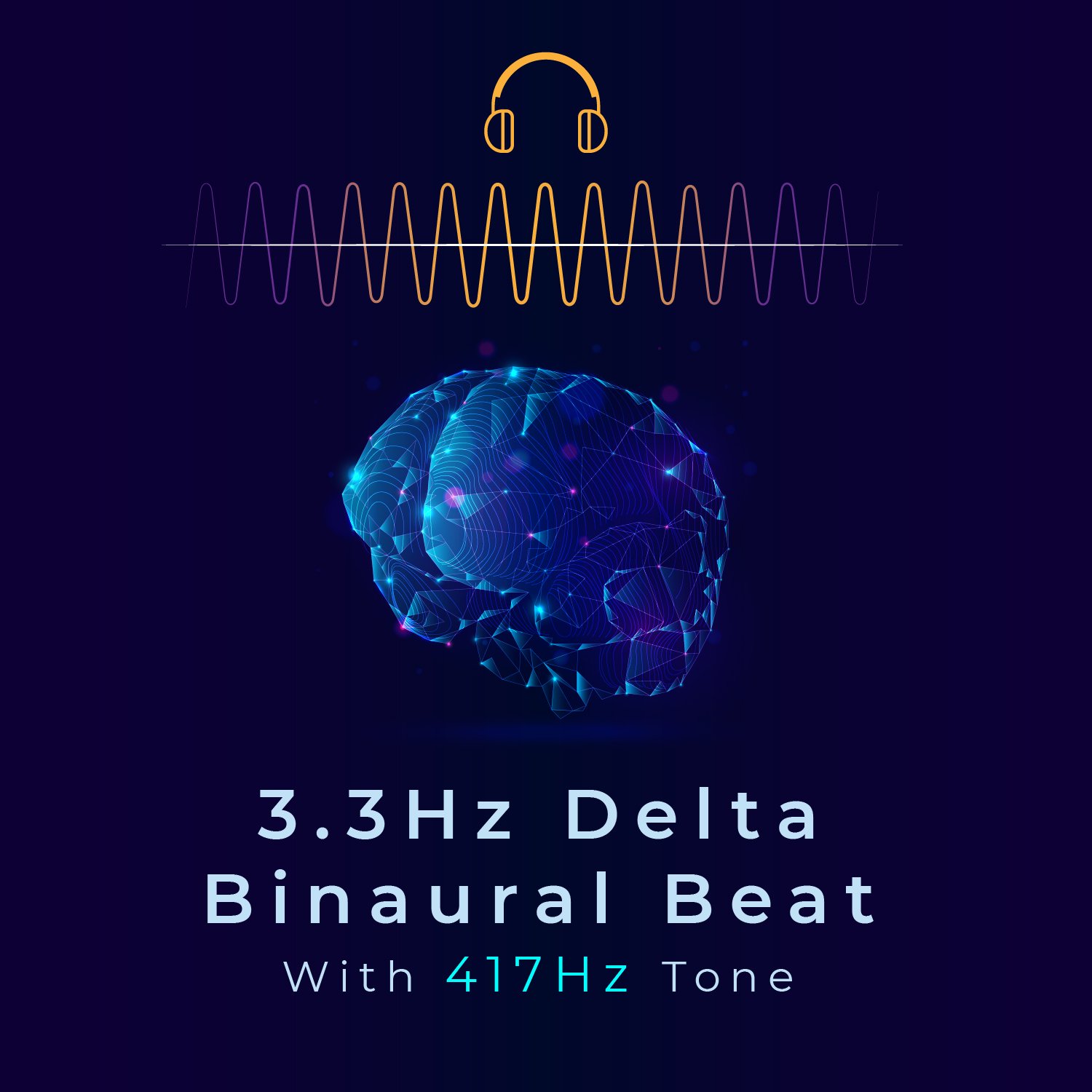 3.3Hz Delta & 417Hz Tone | Sleep Enhancement & Emotional Healing Binaural Beat | Binaural ASMR