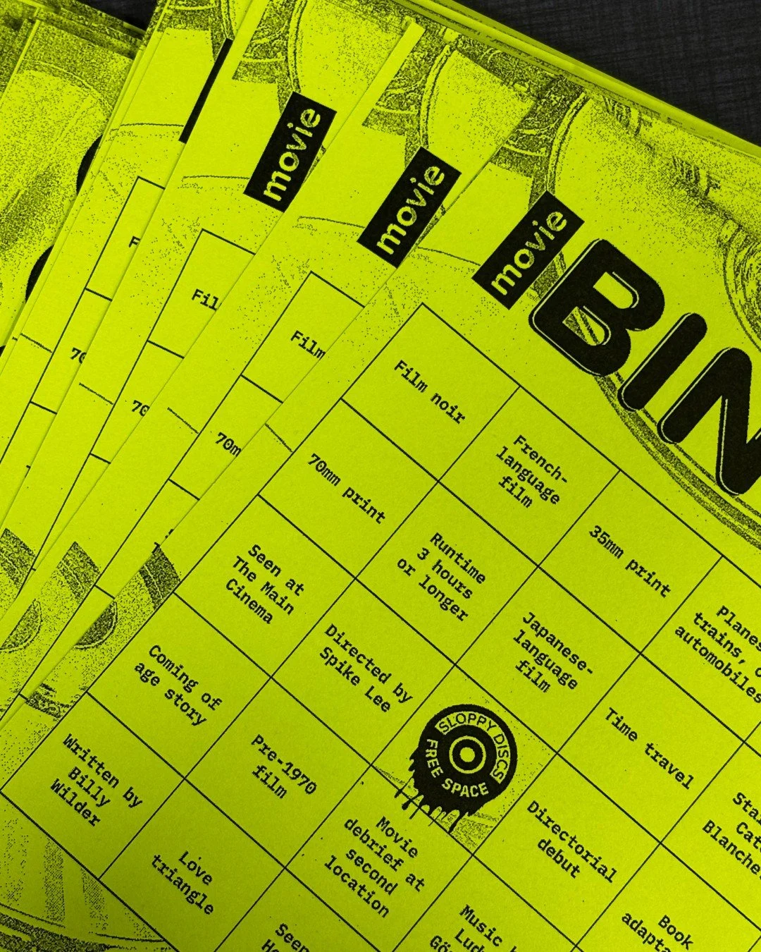 Hot off the presses! Five unique cards to inspire and enhance your cinema-going and at-home movie viewing. The rules are simple: 1) watch a movie, cross off a square, 2) no double-dipping, and 3) no streaming! And for a limited time, we&rsquo;ll give