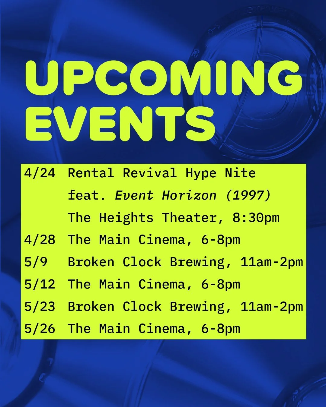 This spring at Sloppy Discs!