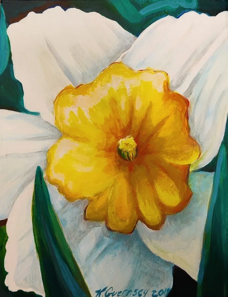 Morning Sunshine. Acrylic on canvas by Kristina Guernsey.