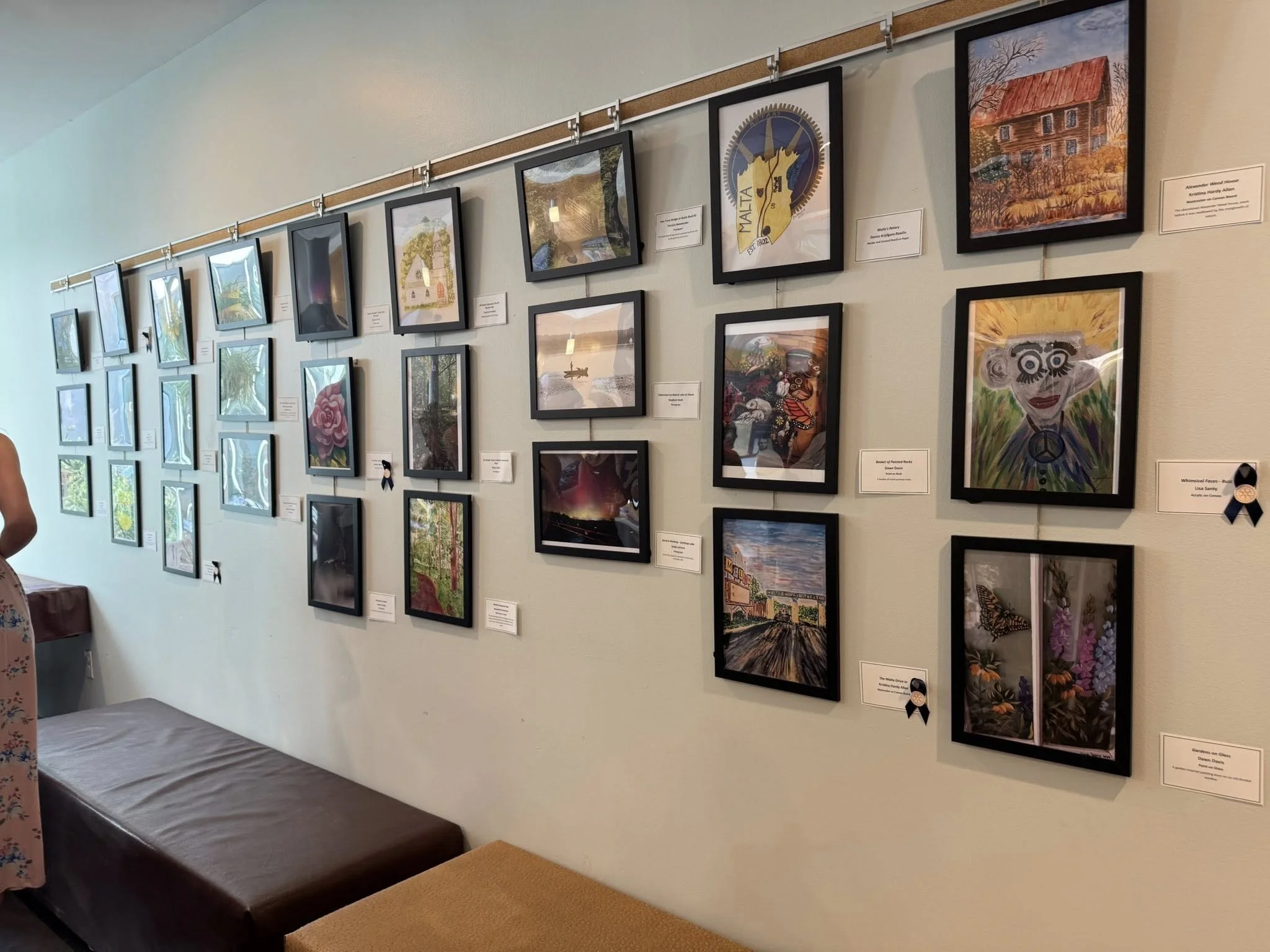 A display of all 33 submissions at the Malta Community Center