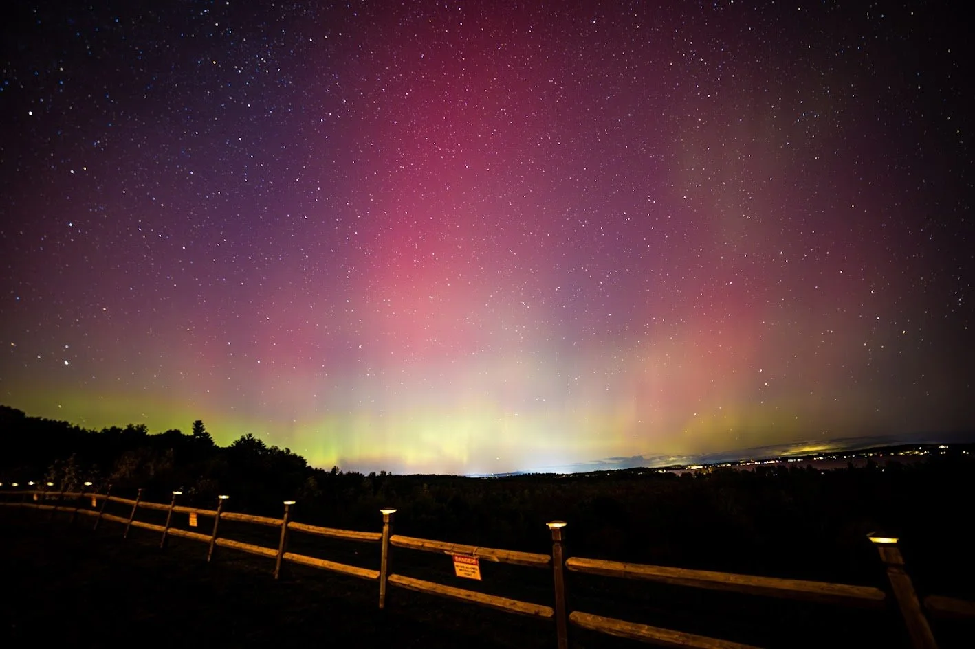 Aurora Hunting, Saratoga Lake. Photograph by Scott LeFevre.