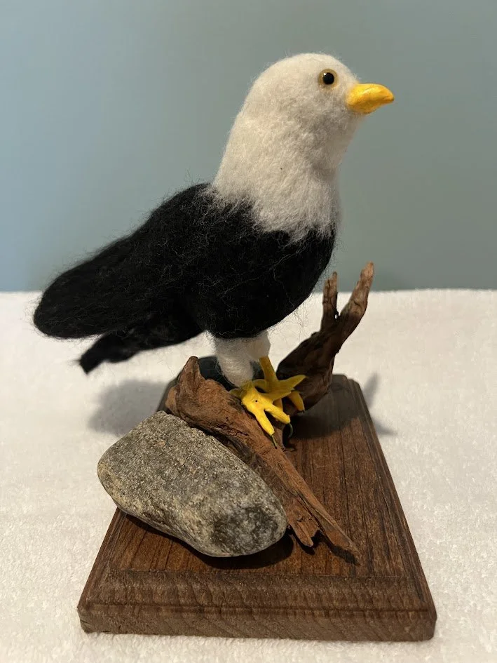 Eagle. Mixed media by Barbara Hurley.