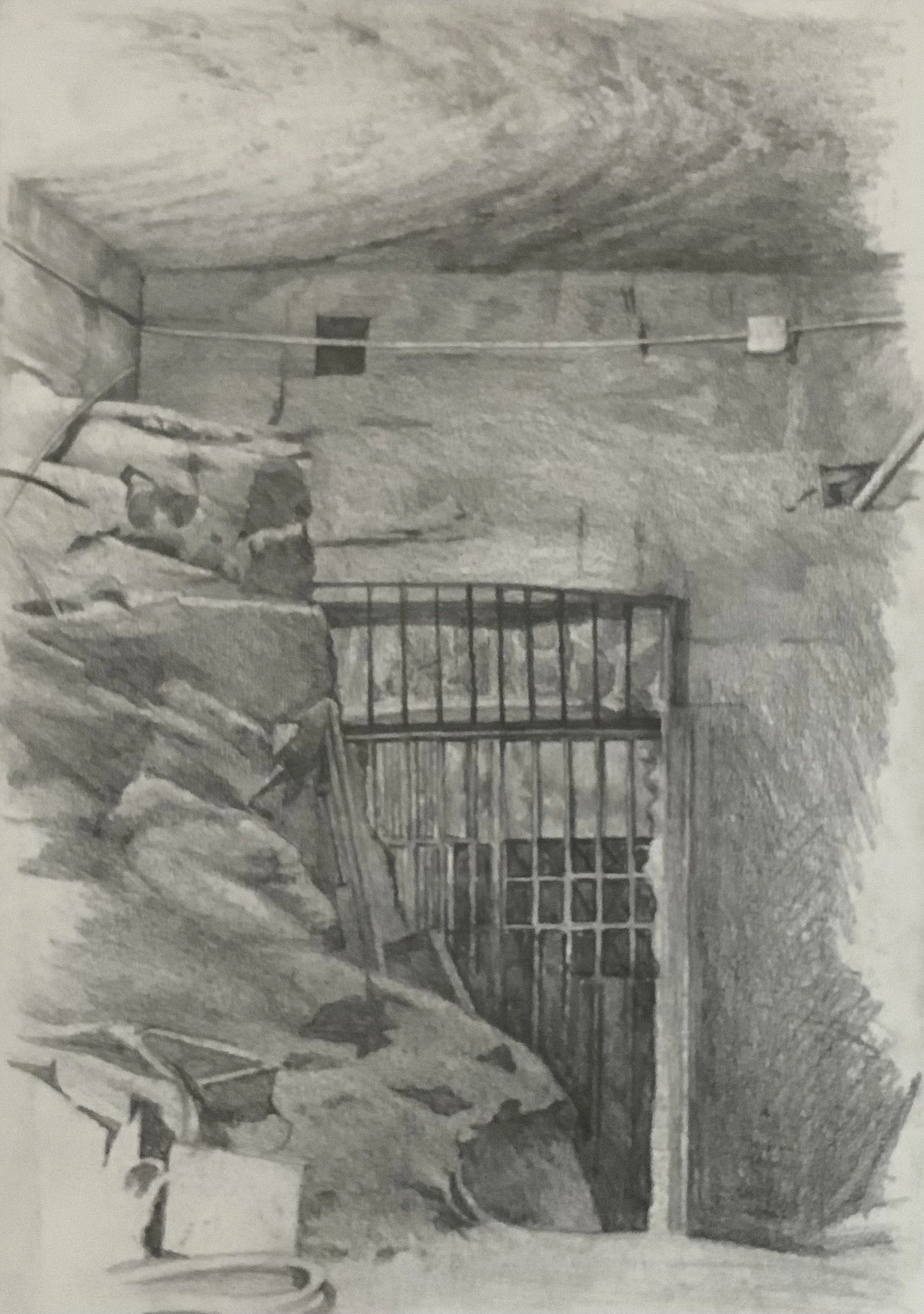 Donn'Anna, Naples 1, 2023. 42cm x 30cm. Pencil on paper