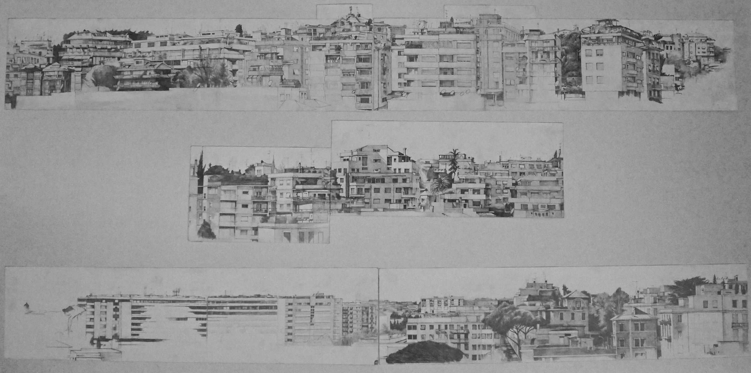 Trastevere (from the Australia Council Studio), 3, 2002.  Pencil on paper