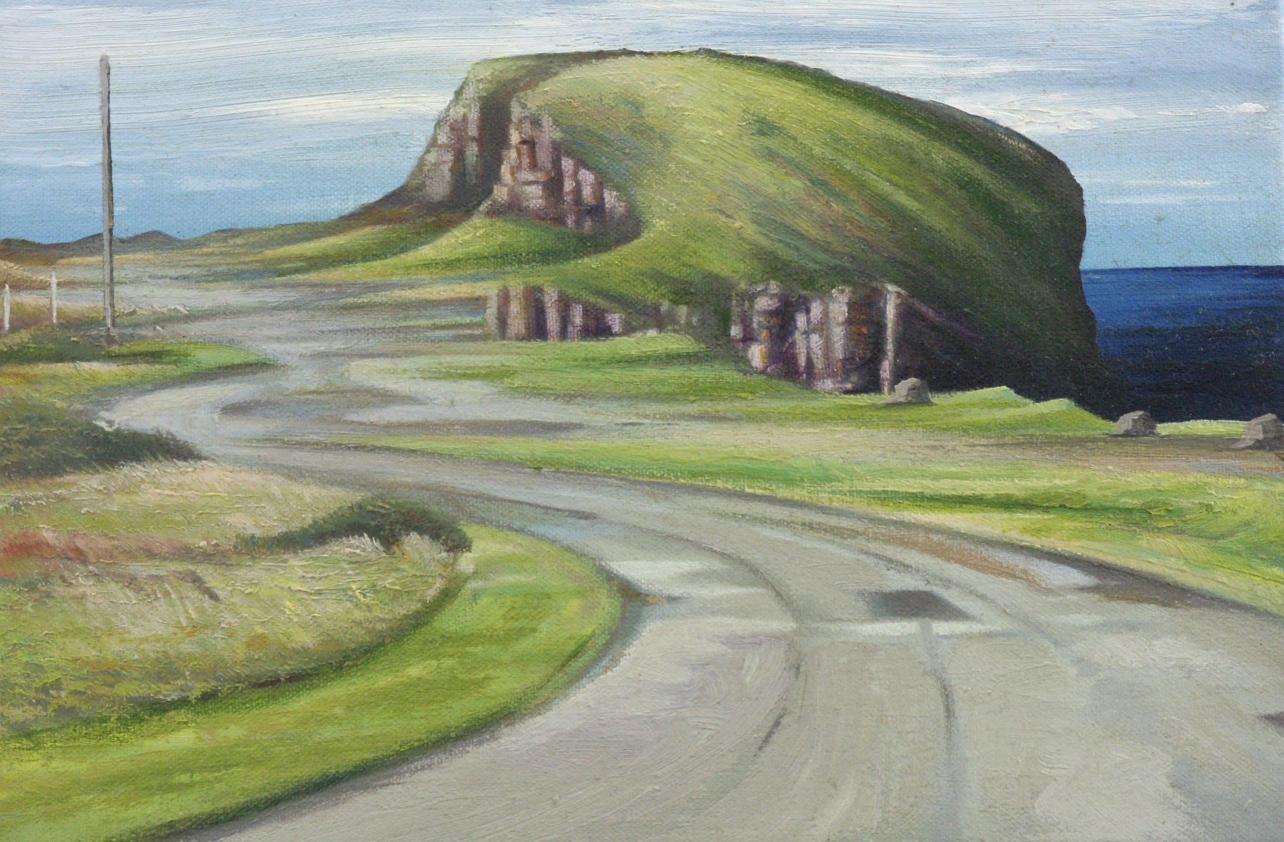 Bombo Quarry (iii), oil on board, 14 x 19