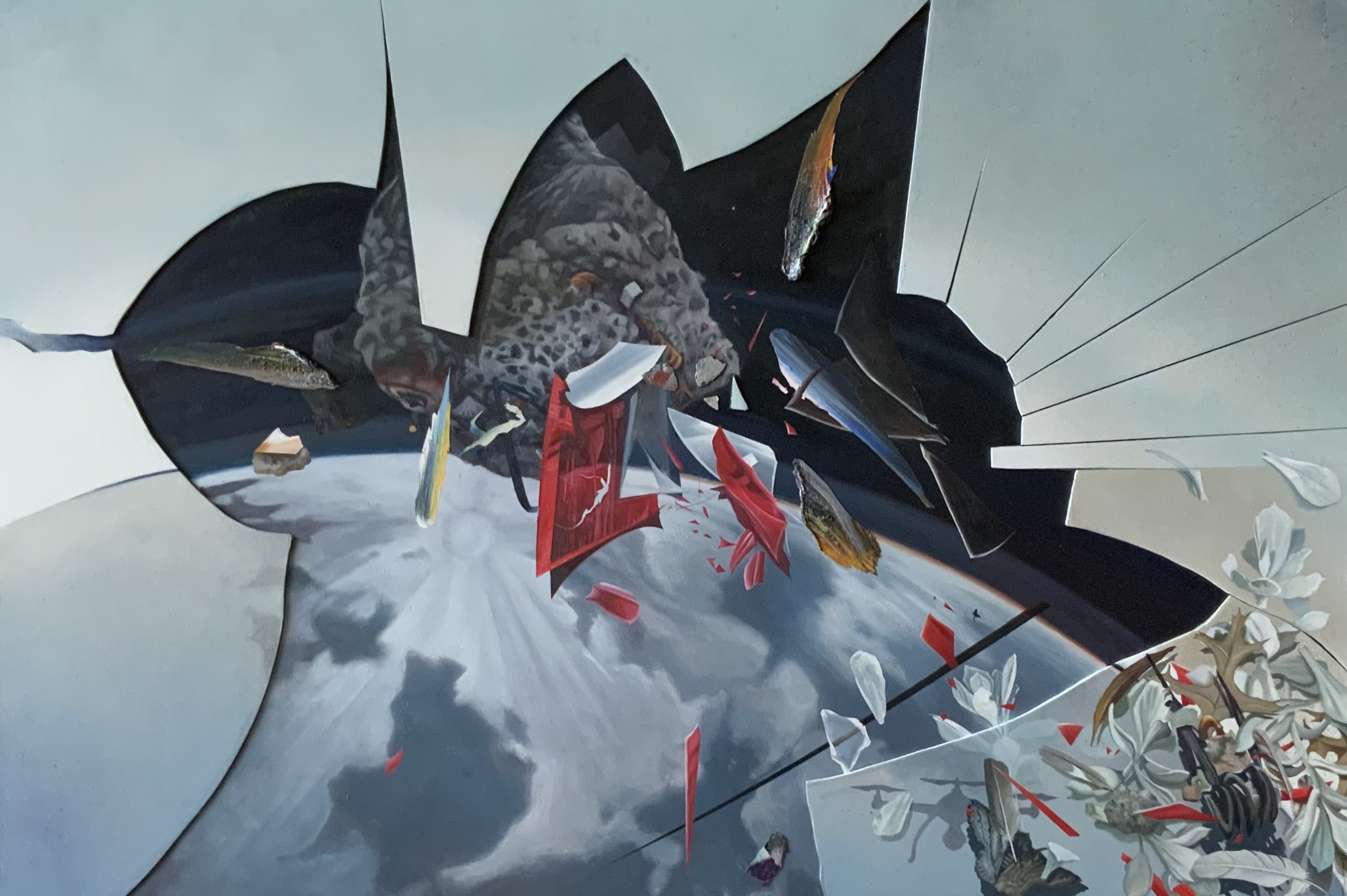 Social Cohesion 7, 76 x 110 cm, oil and acrylic on board.