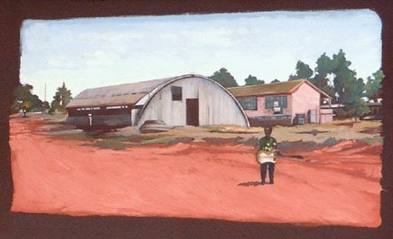 On the Road to Fame, oil on canvas, 26 x 42