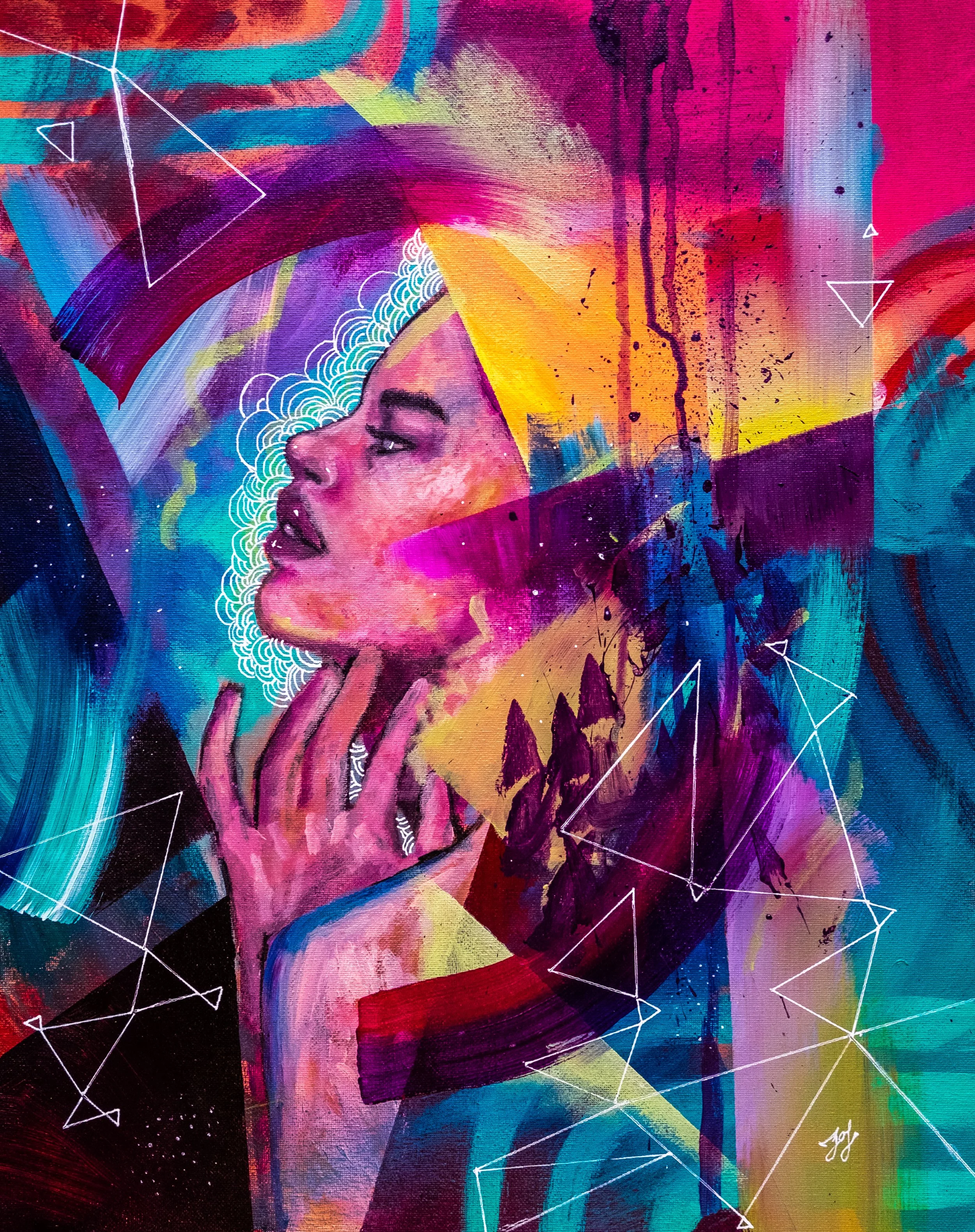 "Prism" Acrylic on canvas.