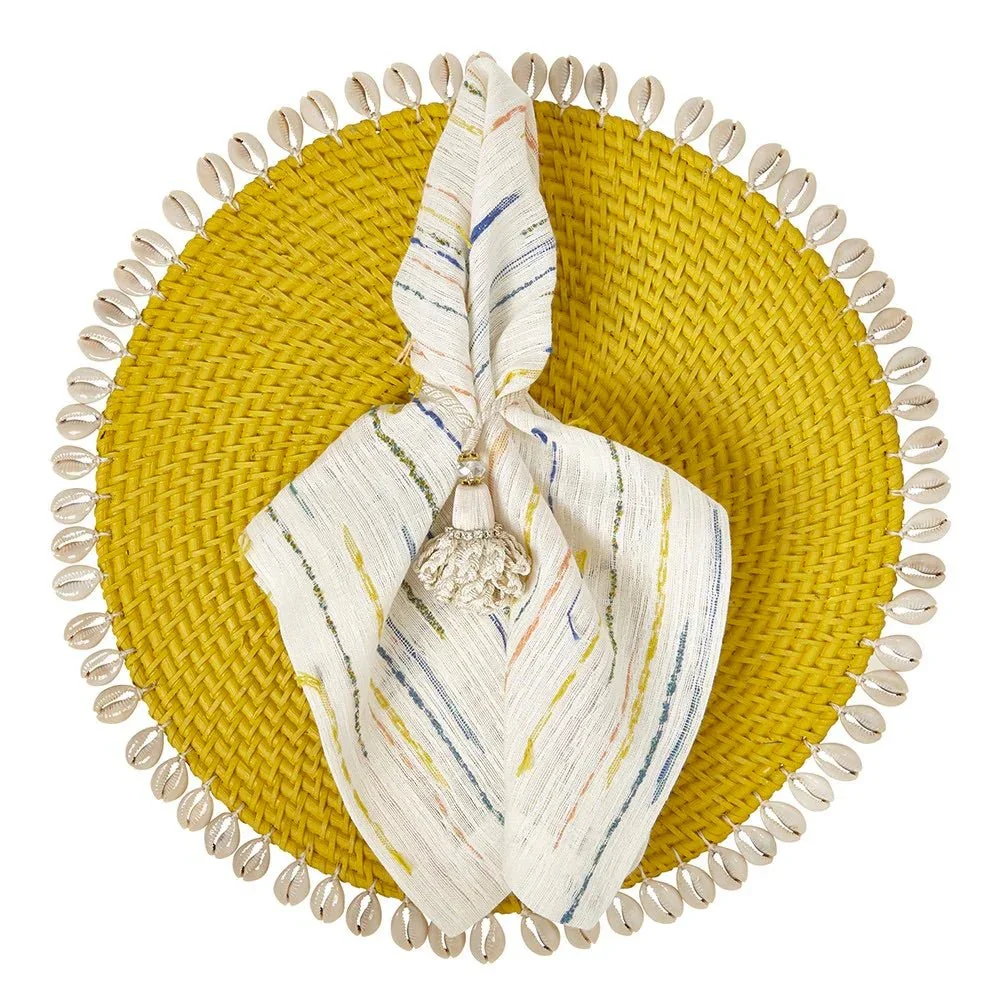 Yellow Rattan Placemat