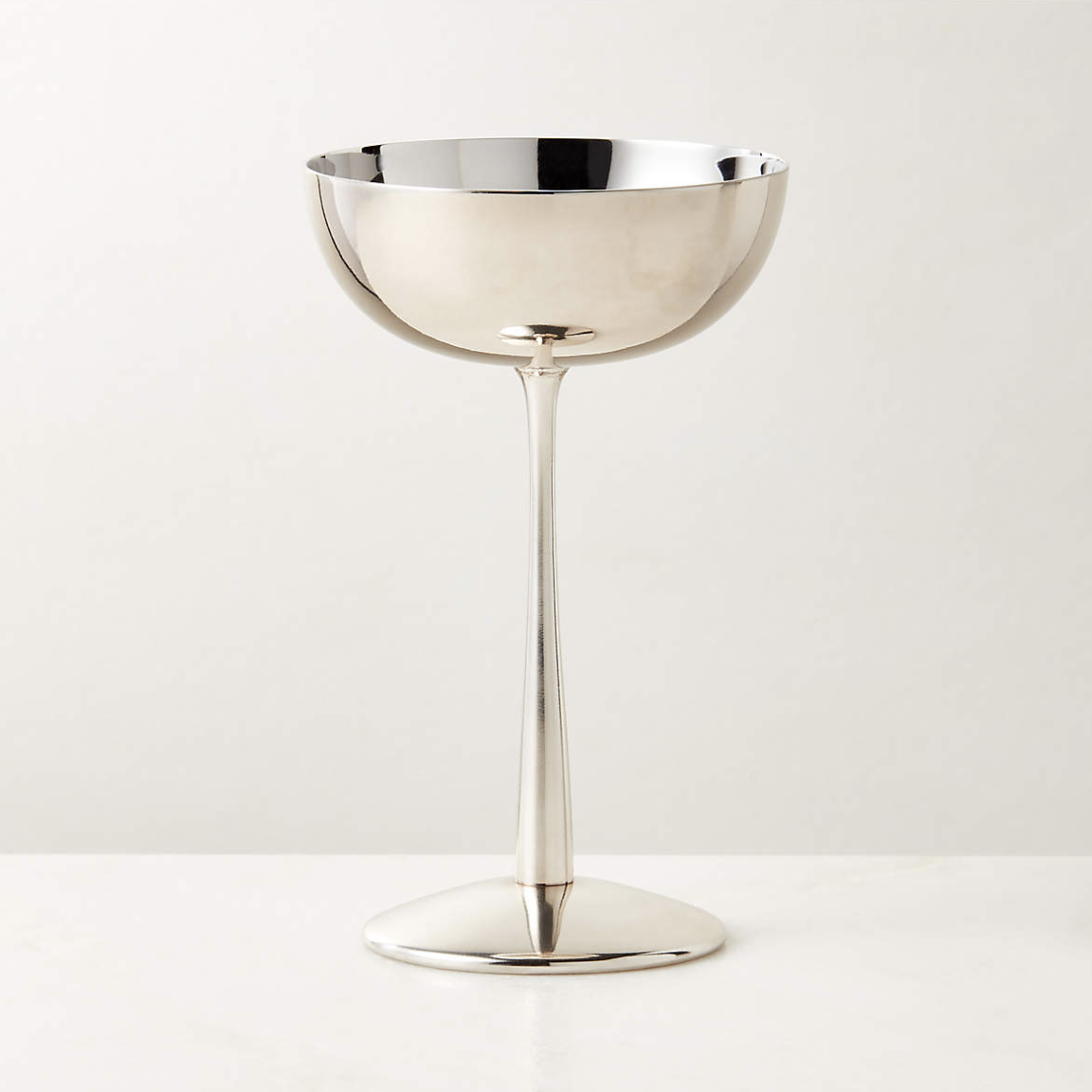 Stainless Steel Silver Champagne Coupe for rent in Atlanta, Georgia