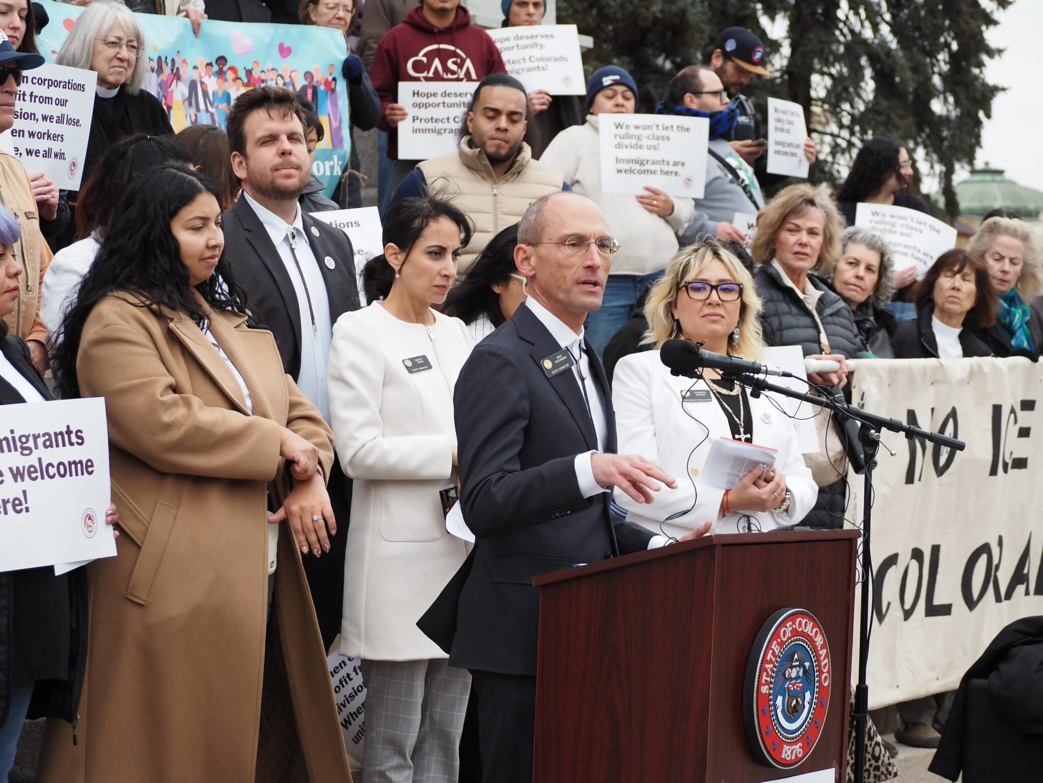 Press conference on civil rights legislation