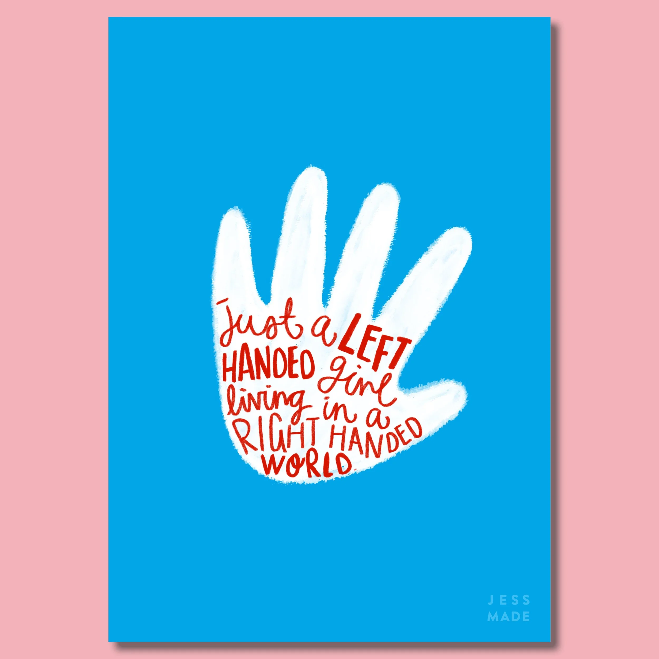 Left Handed Girl Print (Instant Download)