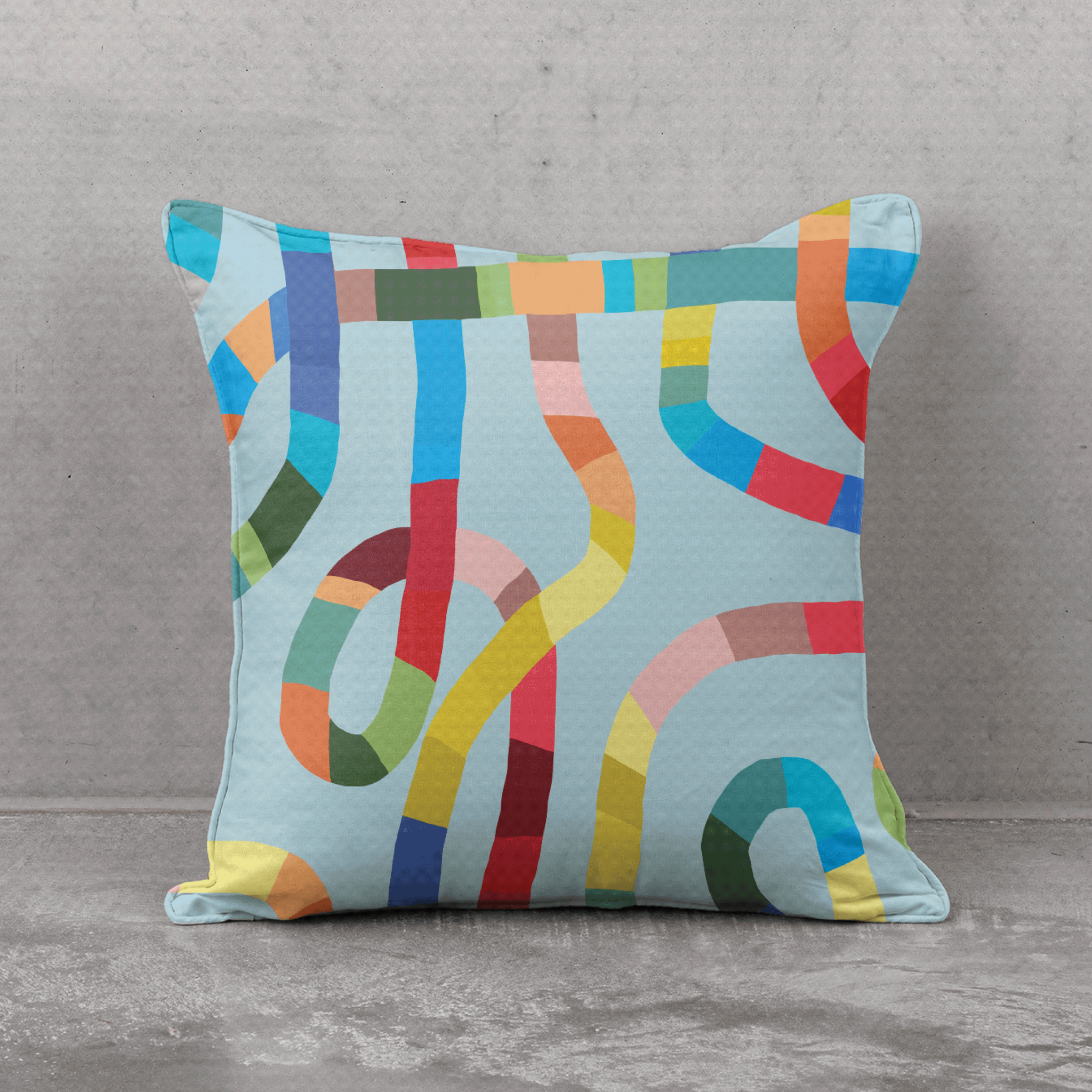 Snakes pattern pillow.gif