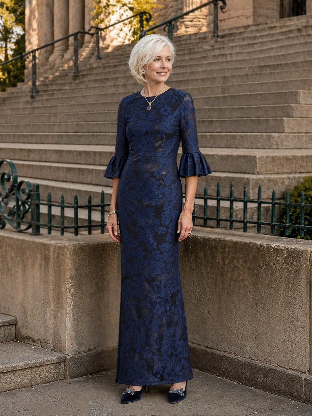 Style MD-817 Navy Brocade