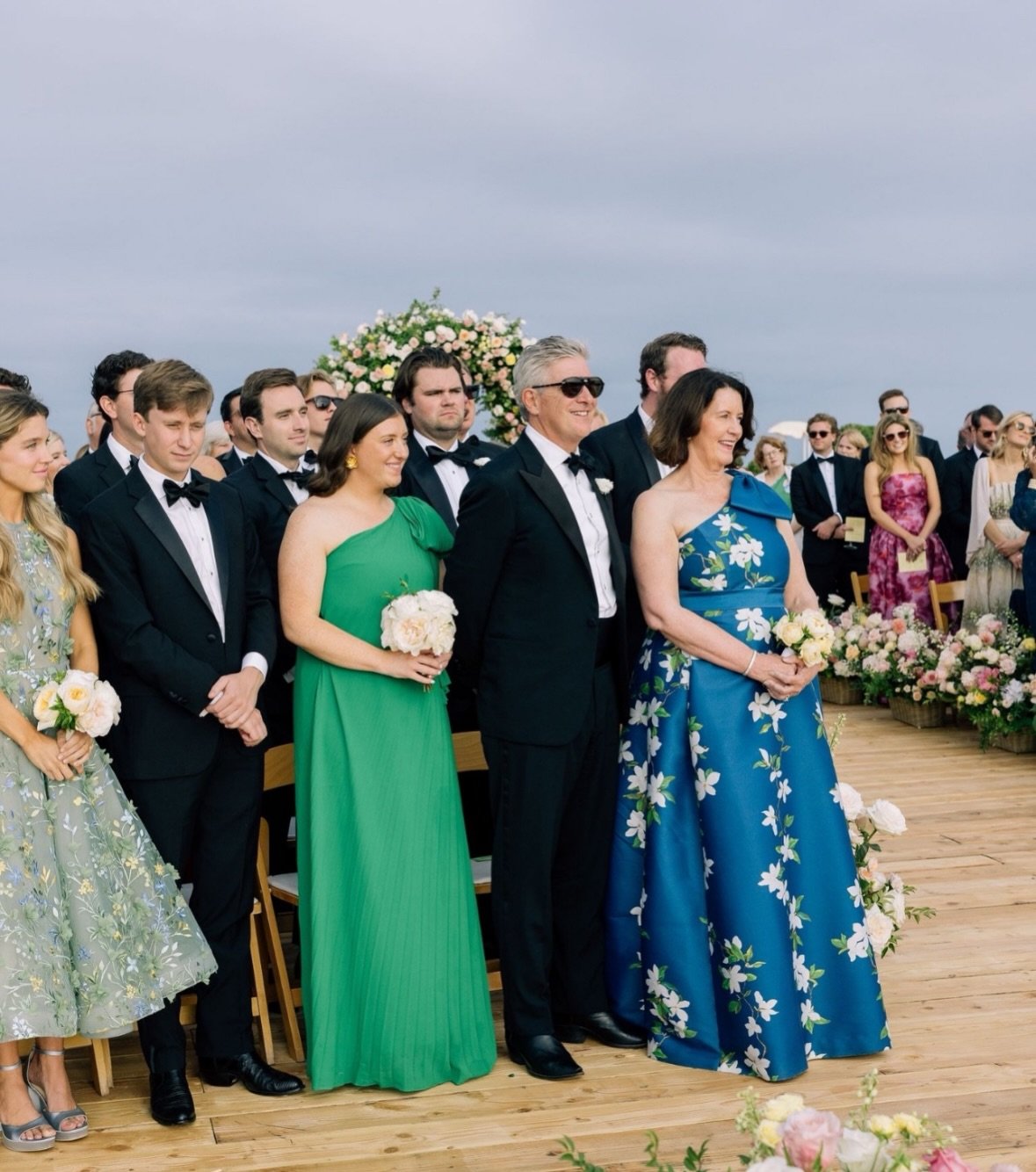 Blue tones, floral design, and timeless tailoring &mdash; the essence of bespoke beauty on the coast. This bridal party features our beautiful client, the mother of the bride, in our Wildflower Wonder gown✨

#motherofthebride #motherdaughterlove #mot