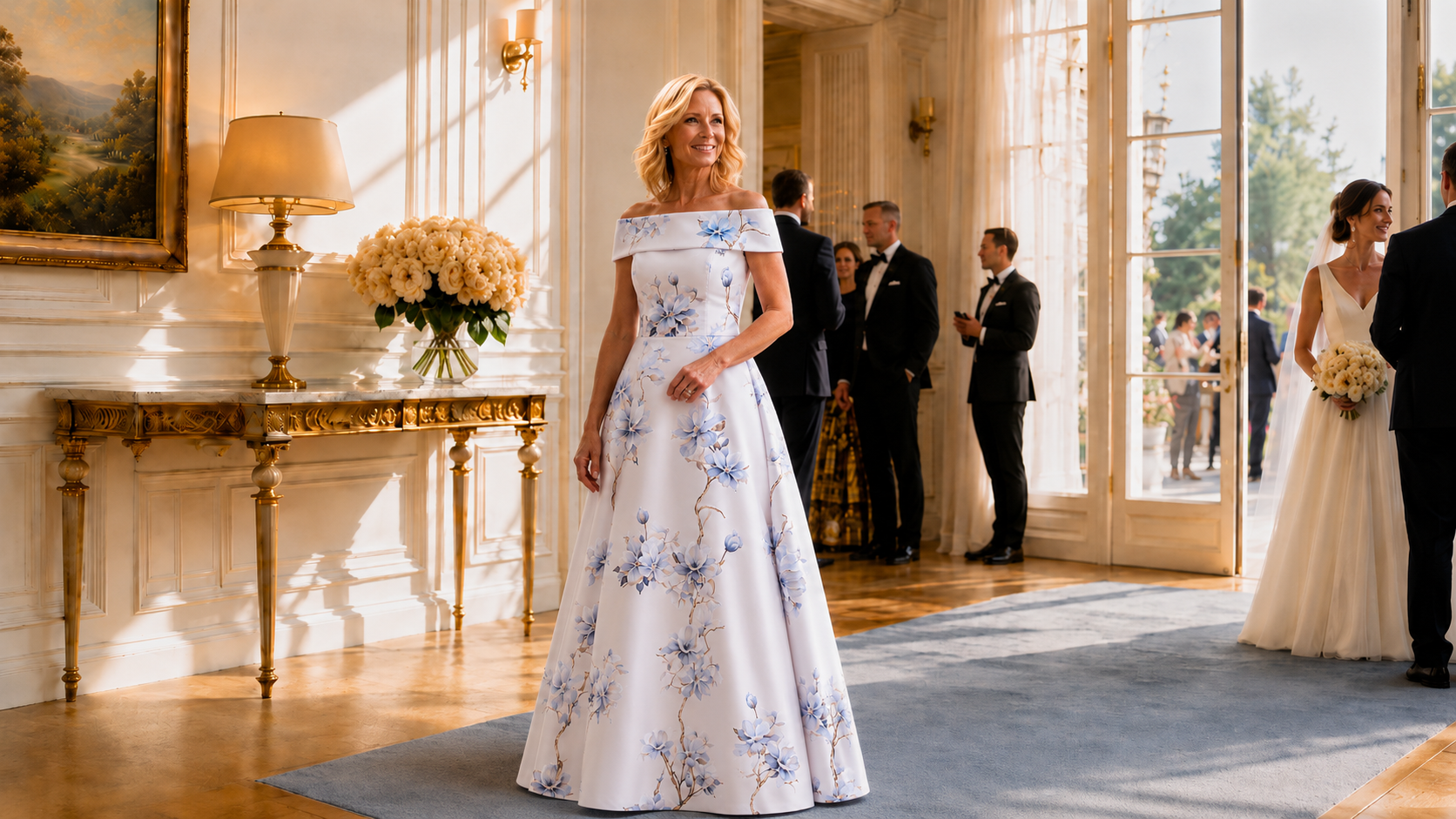 Wildflower Wonder Champagne: Gramercy Atelier's Best-Selling Bespoke Mother of the Bride Gown
