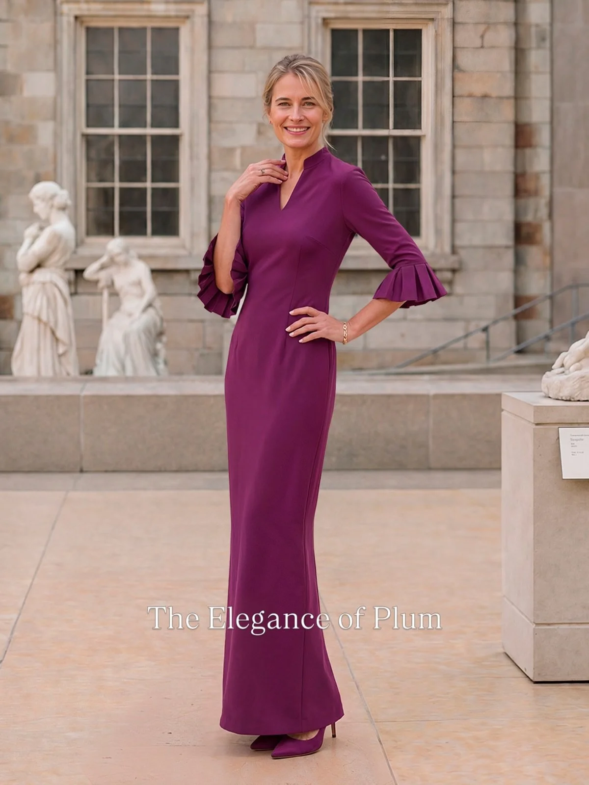 Plum is the color of quiet confidence. Rich, refined, and endlessly elegant, it brings depth and presence without ever demanding attention. Perfect for formal celebrations, this timeless hue moves beautifully from daylight ceremonies to evening recep