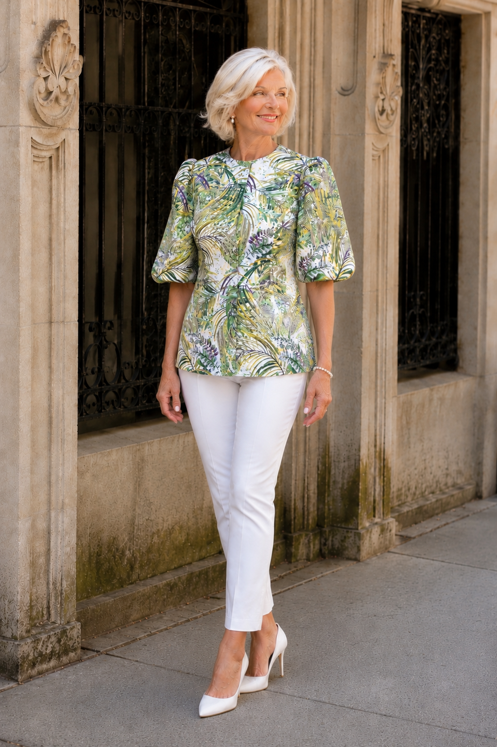 MP-7285 Tucker Jacket in Italian Brocade Palm Leaves