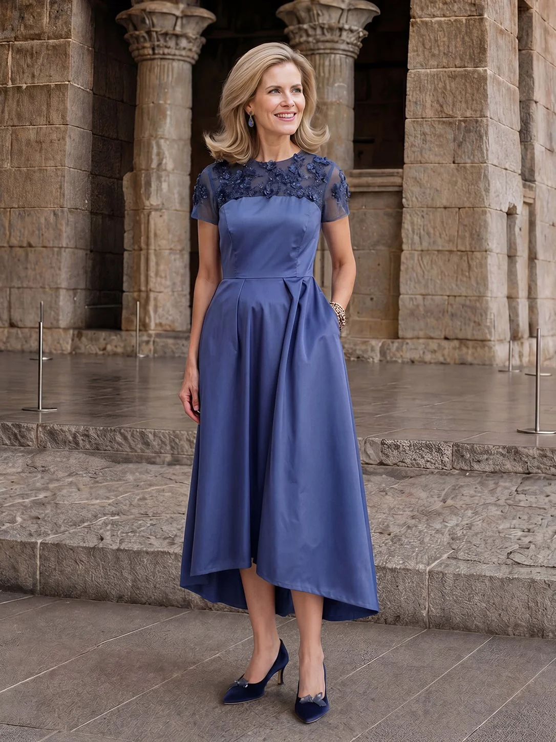 Style MD-840 Midnight Blue Allusion Dress