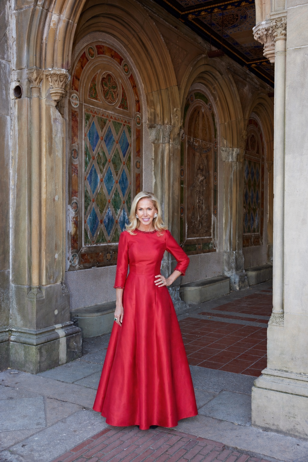 Style Dupree Dress in Red Silk