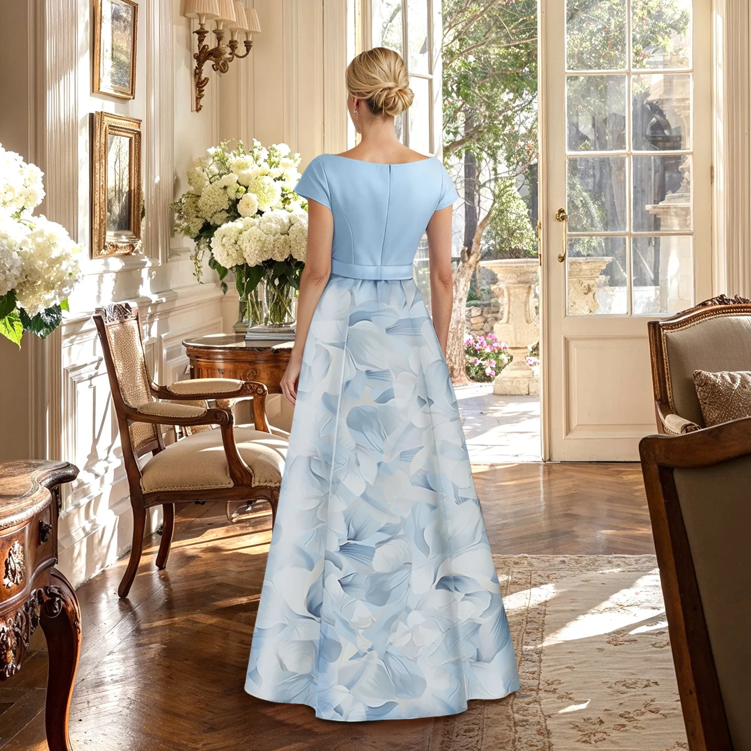 Petal Symphony Couture Gown in Blue | Style AA-101 Calabro Collection Gramercy Atelier Petal Symphony Couture Gown in Blue | Style AA-101 Calabro Collection Gramercy Atelier