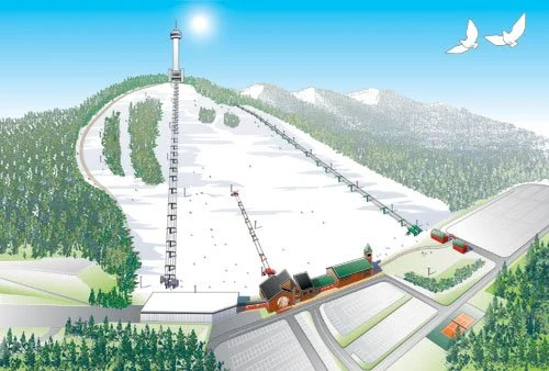 Santa present ski map