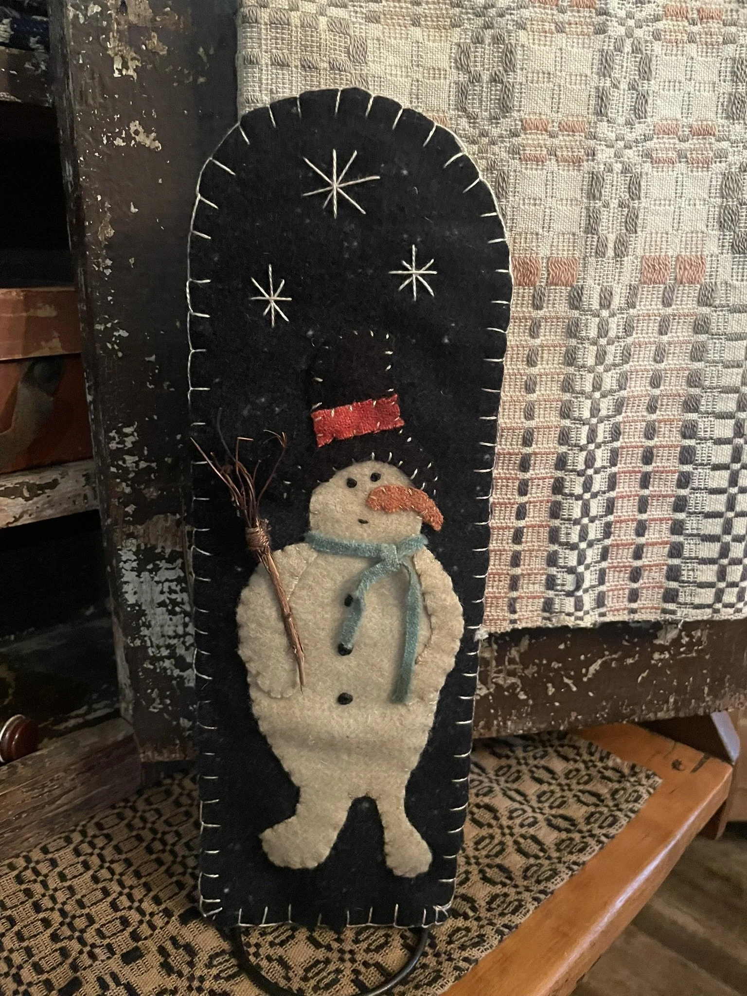 Applique SNOWMAN Sleeve