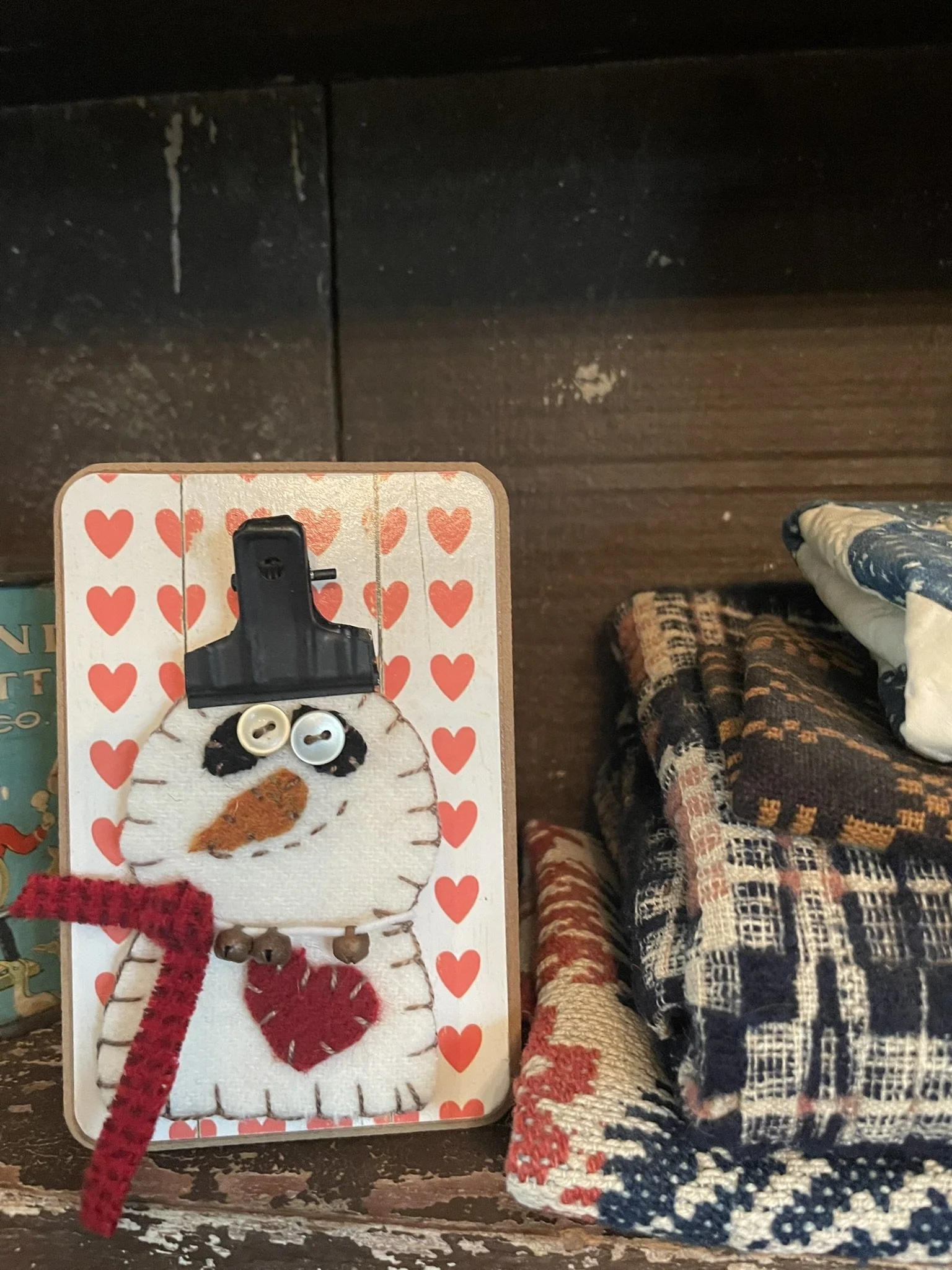 Clipboard Applique SNOWMAN