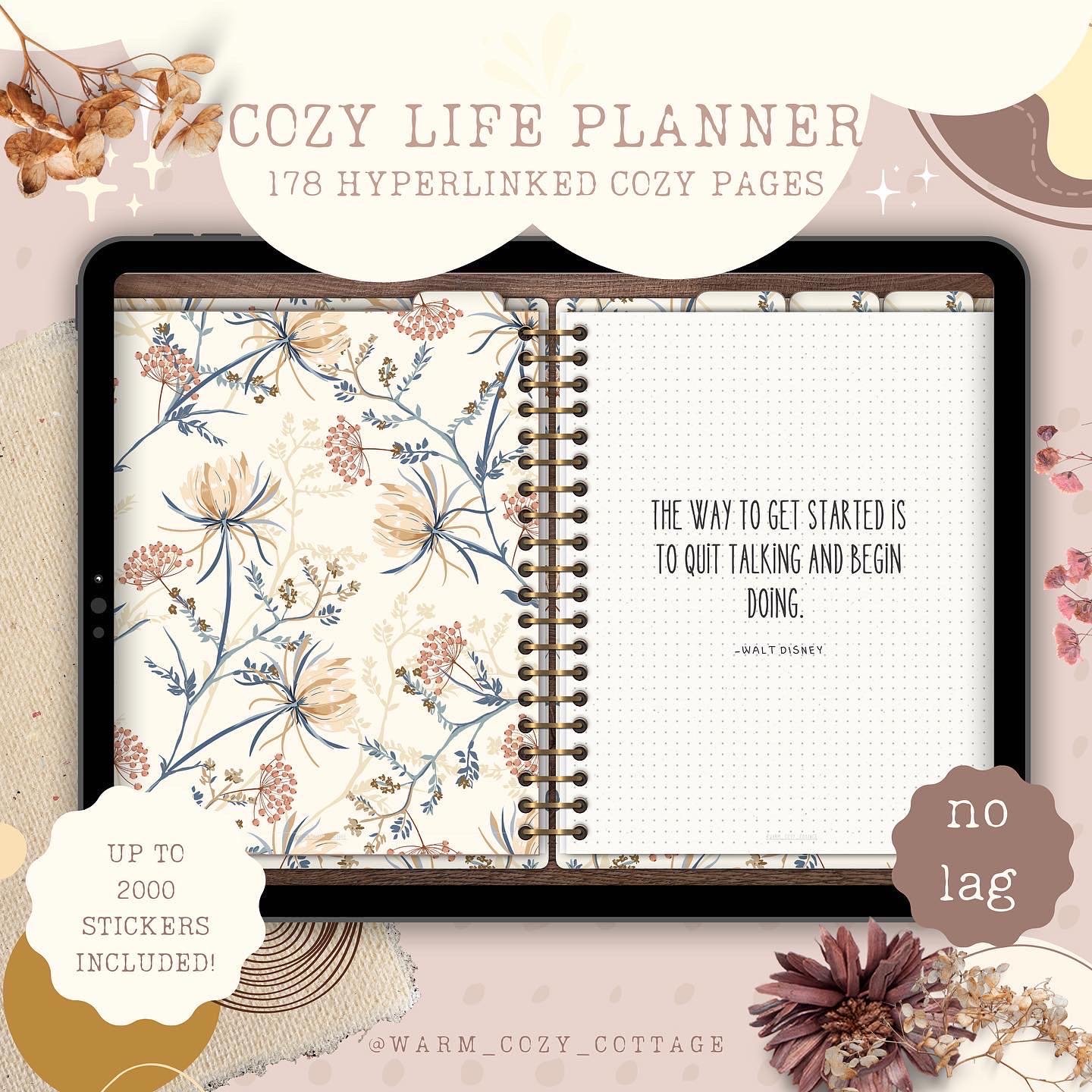 Digital Life Planner - Cozy - Beautiful digital planner — Cozy Cottage 🍂