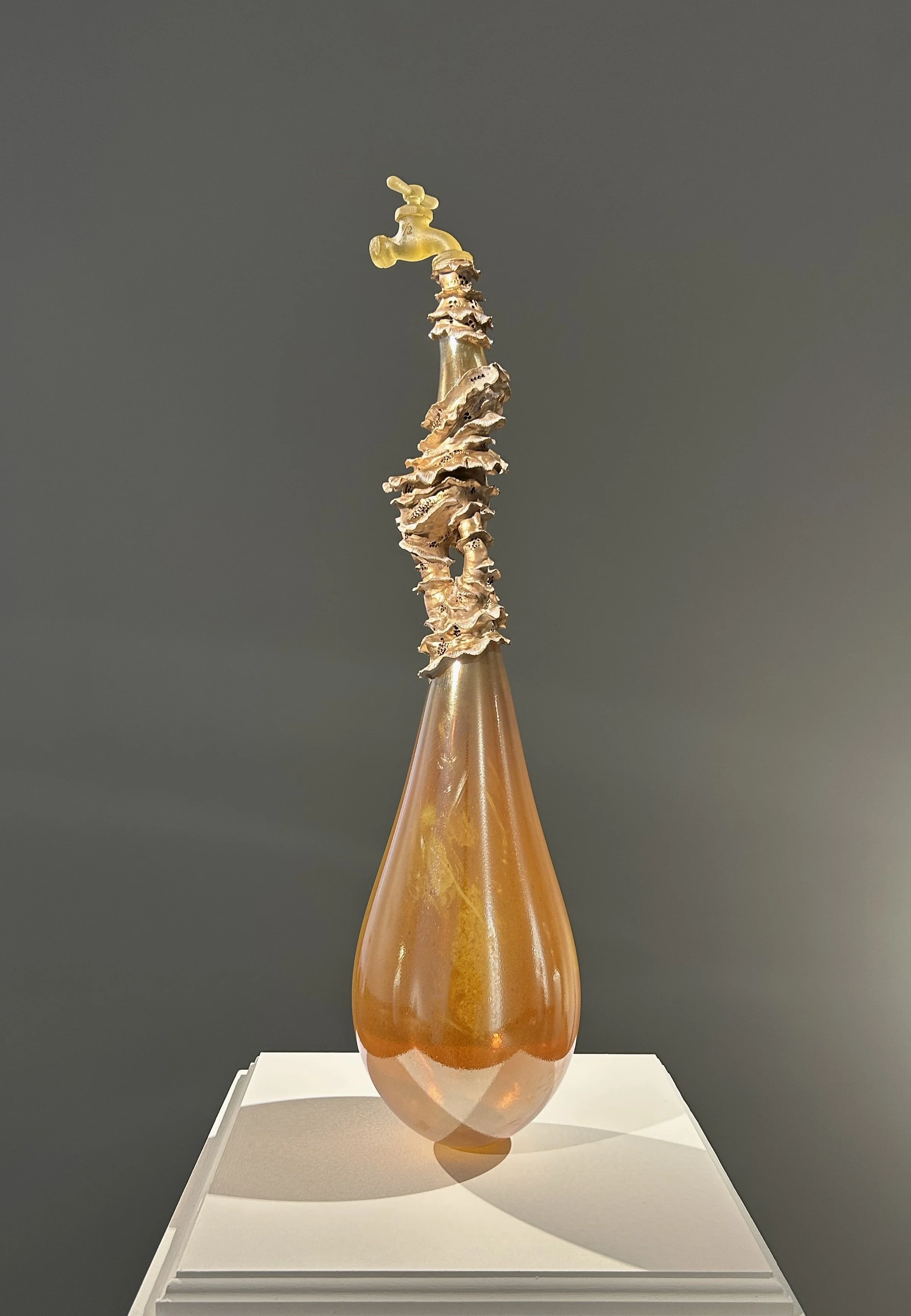 "Tears of a Dead Man"  (#3), Blown glass, electroplated kilncast glass, clay, enamel paint, 2026
