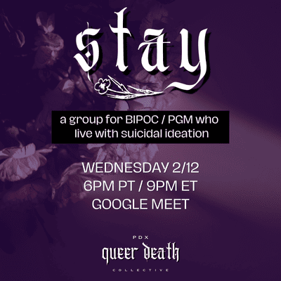 STAY: a virtual group for BIPOC/PGM