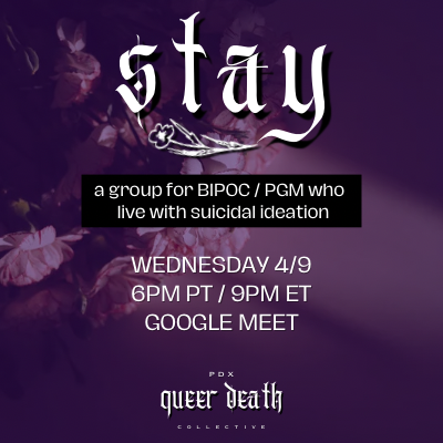 STAY: a virtual group for BIPOC/PGM