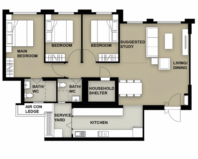 BTO Tengah Plantation Creek 5-room Virtual Home Review — IDIT.SG ...